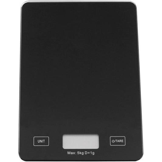 Balança Digital de Vidro Preto 5kg Scale 2x15x22cm