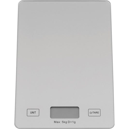 Balança Digital de Vidro Cinza 5kg 2x15x22cm - Scale Precision