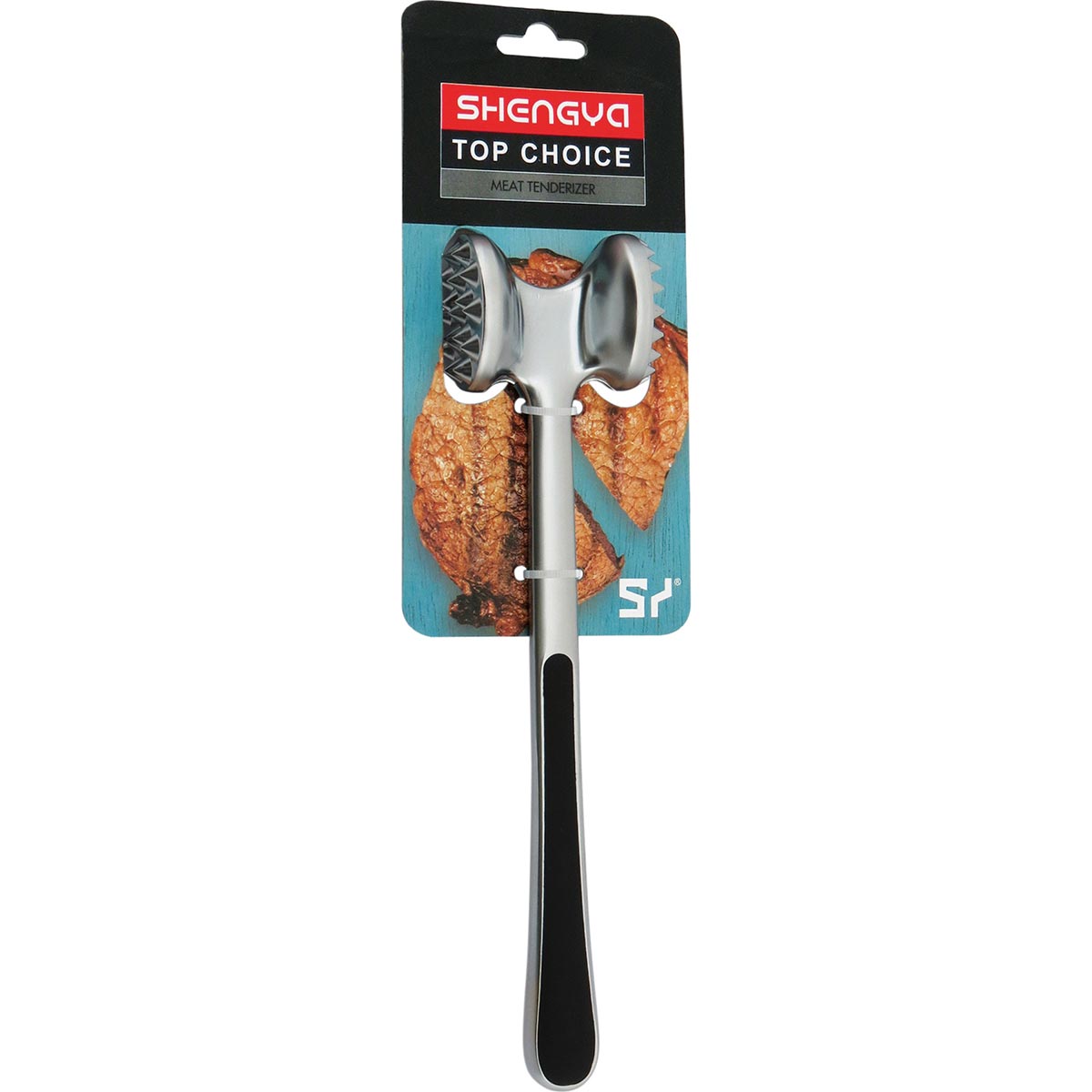 Batedor de Carne Metal Master 5x5x22cm Prata - Lâminas Afiadas