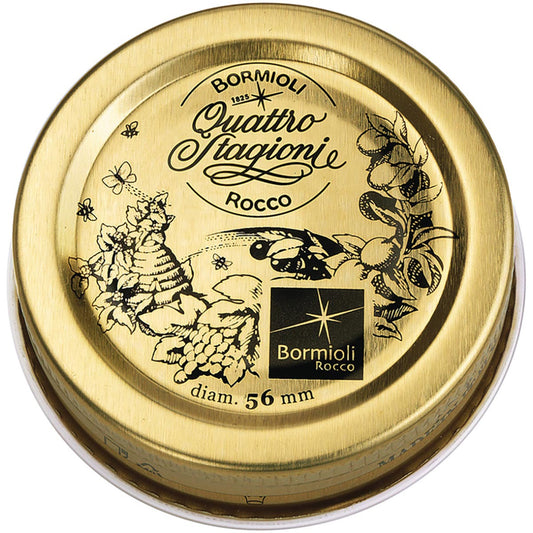 Tampa de Pote Hermética Bormioli Rocco Qstagioni Metal Dourada 1,6cm