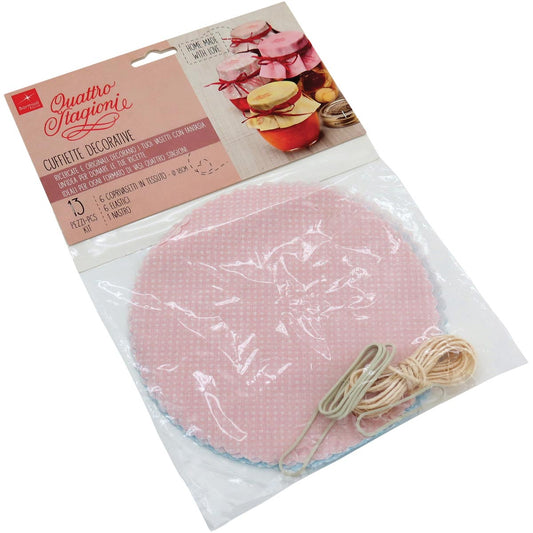 Capa para Tampa de Pote Bormioli Rocco Qstagioni Tecido Multicolorido 18cm