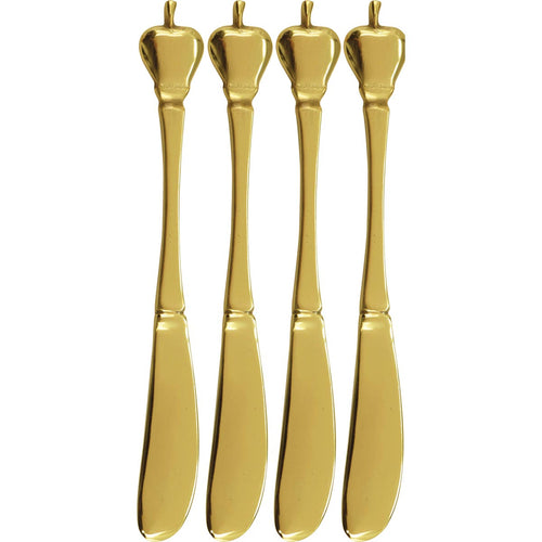 Conjunto de Espátulas Patê 4 Peças Home&Co Inox Dourado