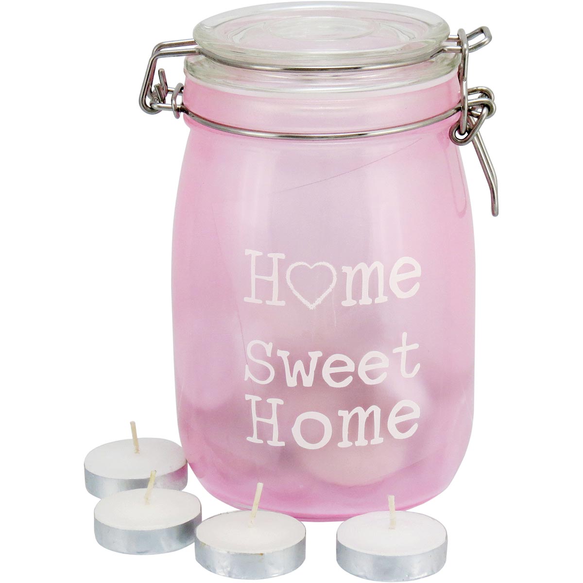 Conjunto 25 Velas Decorativas Pote Naha Parafina Rosa