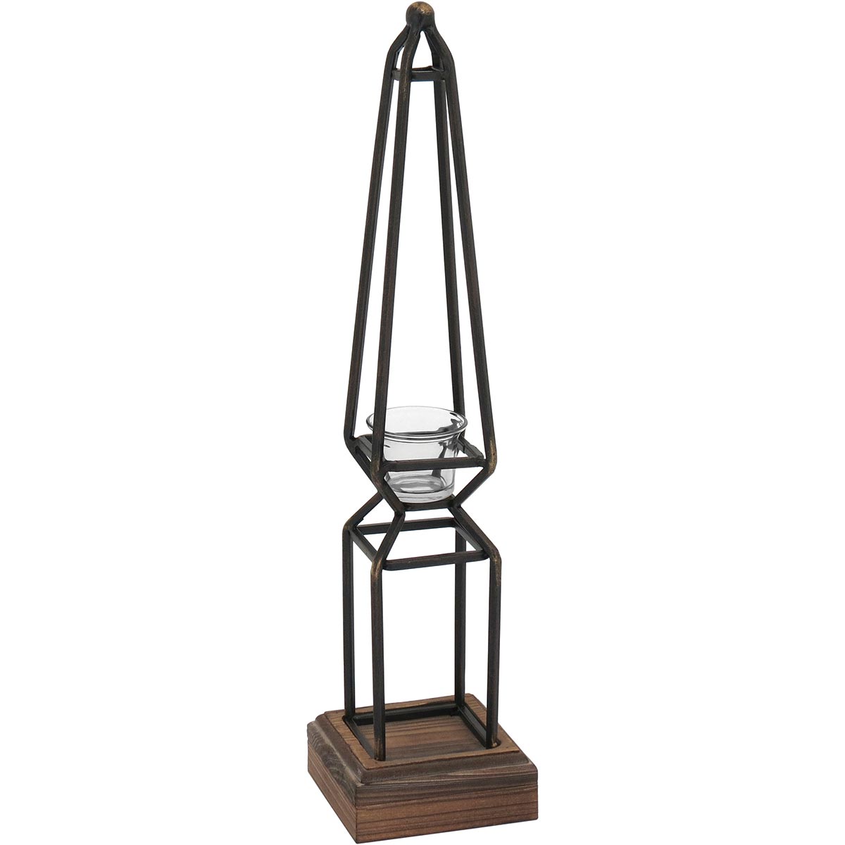 Castiçal Metal Preto Sídon 51cm para Velas - Decoração Elegante