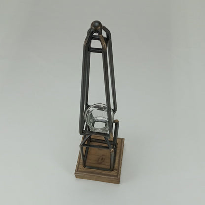 Castiçal Metal Preto Sídon 51cm para Velas - Decoração Elegante