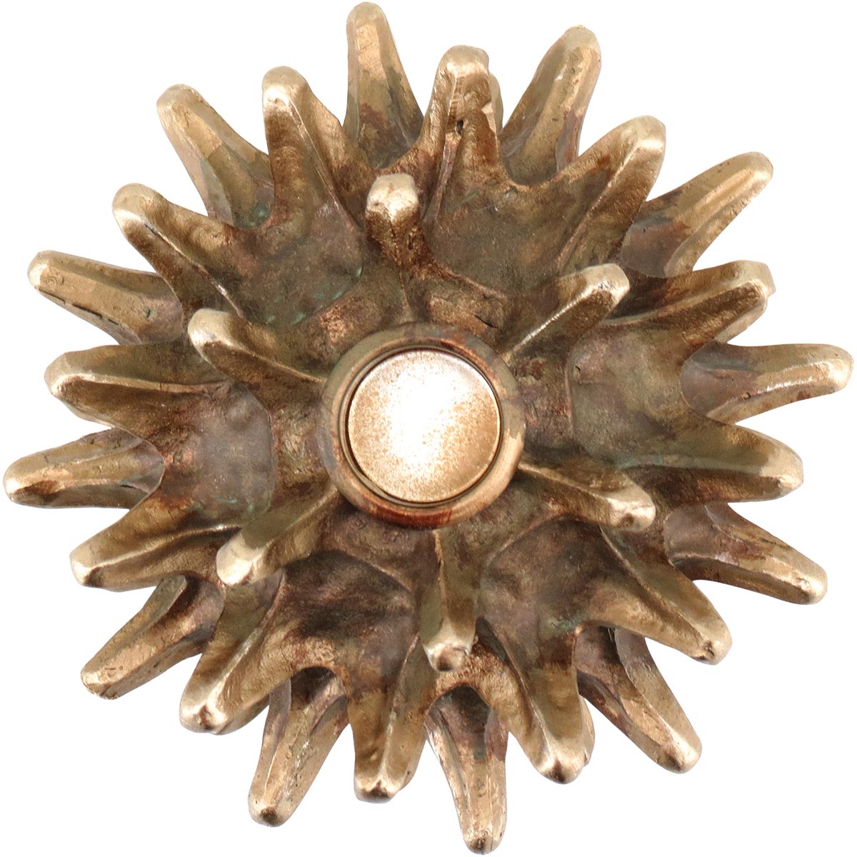 Castiçal Barroco em Resina Bronze 11x12x12cm para Decoração