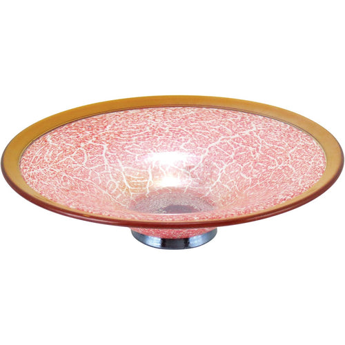 Centro de Mesa Vidro Vermelho Glorie 8x35x35cm Decorativo