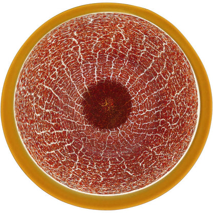 Centro de Mesa Vidro Vermelho Glorie 8x35x35cm Decorativo