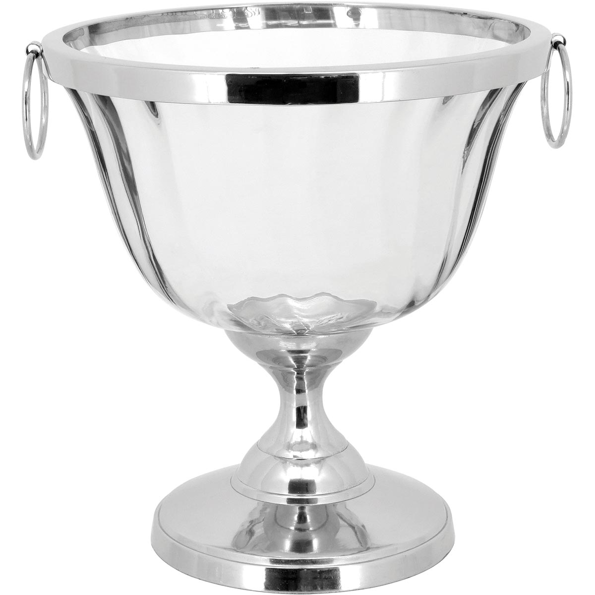 Centro de Mesa em Vidro Transparente Home&Co 20x21cm com Alça