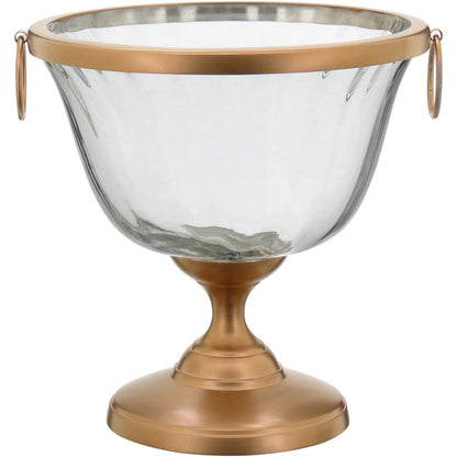 Centro de Mesa em Vidro Transparente Home&Co 20x21cm com Alça