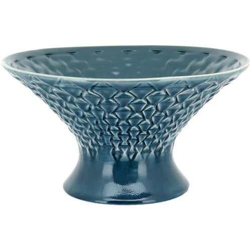 Centro de Mesa Cerâmica Azul Home&Co Morea 18x32x32cm