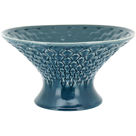 Centro de Mesa Cerâmica Azul Home&Co Morea 18x32x32cm