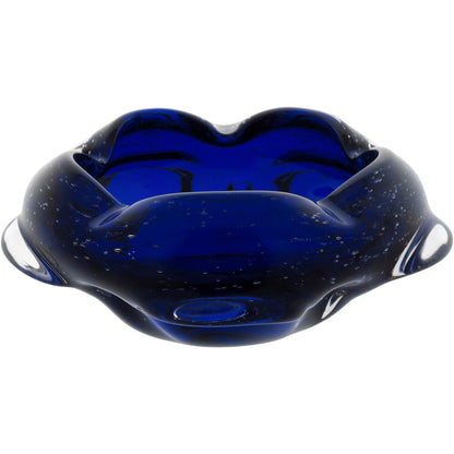 Centro de Mesa Decorativo Jemima Vidro Azul 19x18cm