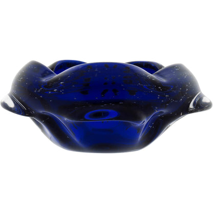 Centro de Mesa Decorativo Jemima Vidro Azul 19x18cm