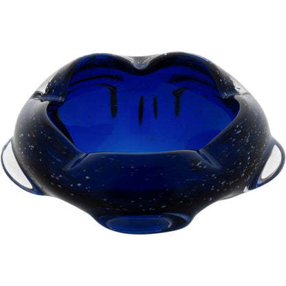 Centro de Mesa Decorativo Jemima Vidro Azul 19x18cm