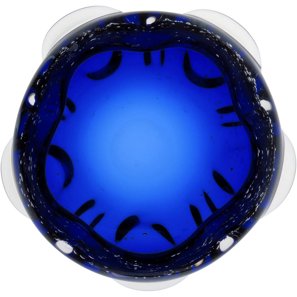 Centro de Mesa Decorativo Jemima Vidro Azul 19x18cm