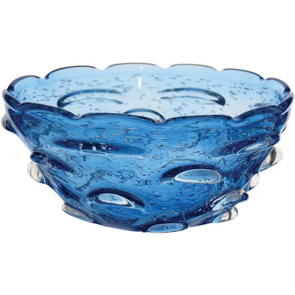 Centro de Mesa Decorativo Palazzo Vidro Azul 18x9x9cm