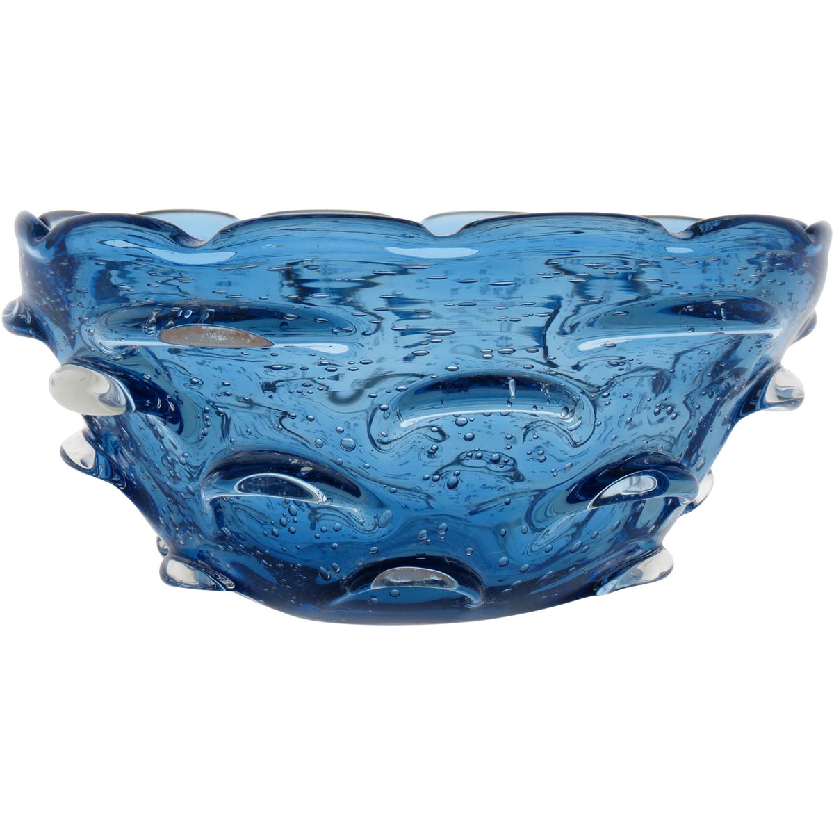 Centro de Mesa Decorativo Palazzo Vidro Azul 18x9x9cm