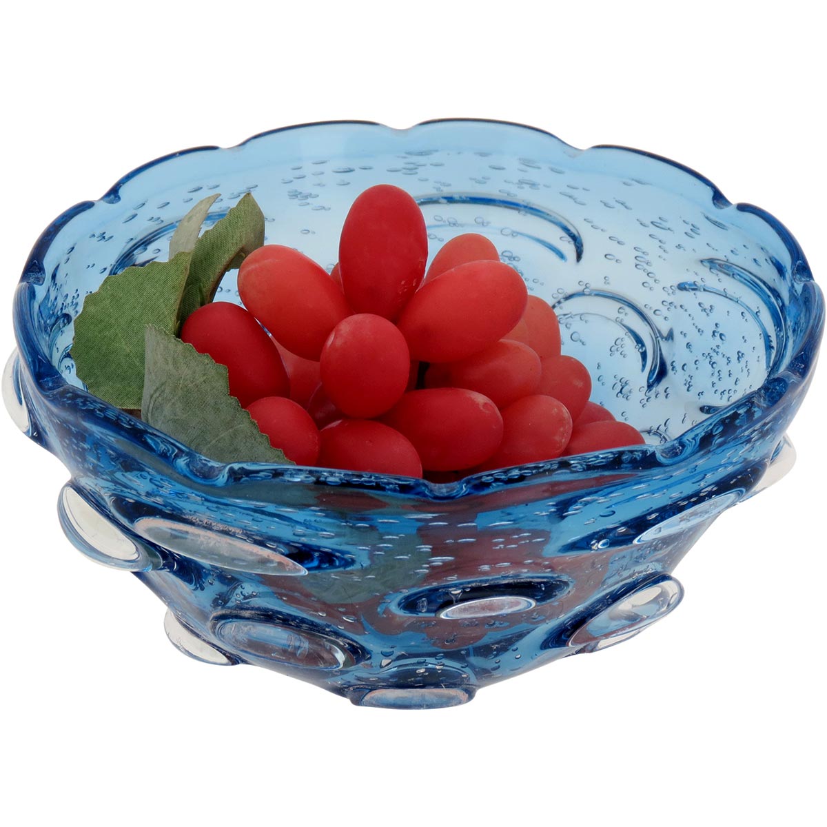 Centro de Mesa Decorativo Palazzo Vidro Azul 18x9x9cm