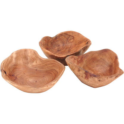 Centro de Mesa de Madeira Natural 10x23x23cm Wood Decorativo