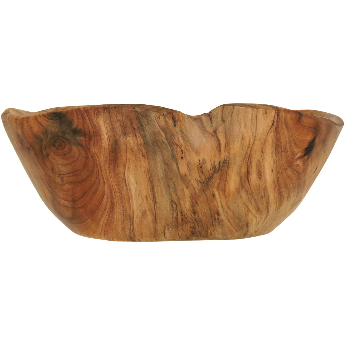 Centro de Mesa de Madeira Natural 10x23x23cm Wood Decorativo