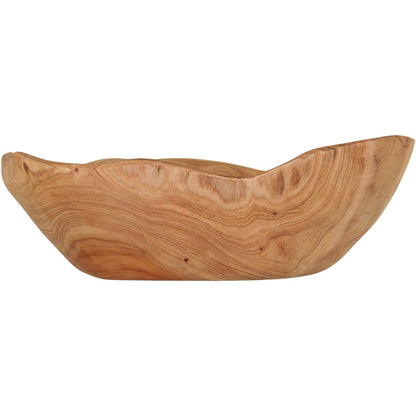 Centro de Mesa de Madeira Natural 10x23x23cm Wood Decorativo