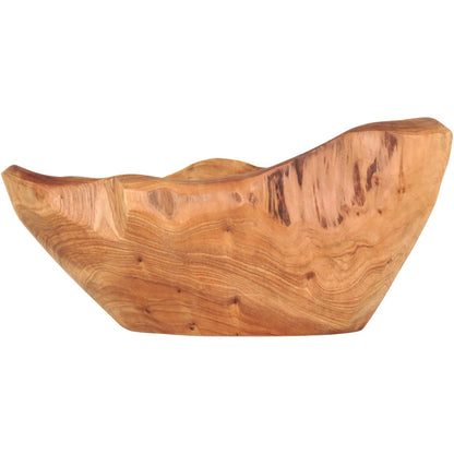 Centro de Mesa de Madeira Natural 10x23x23cm Wood Decorativo