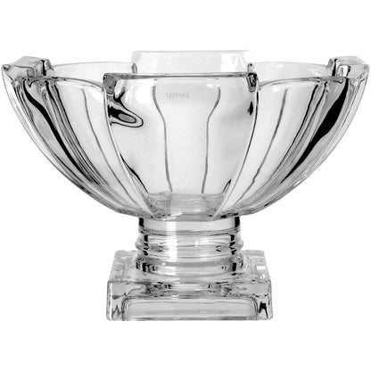 Centro de Mesa Talina Cristal Transparente 18x26cm com Pé de Cristal