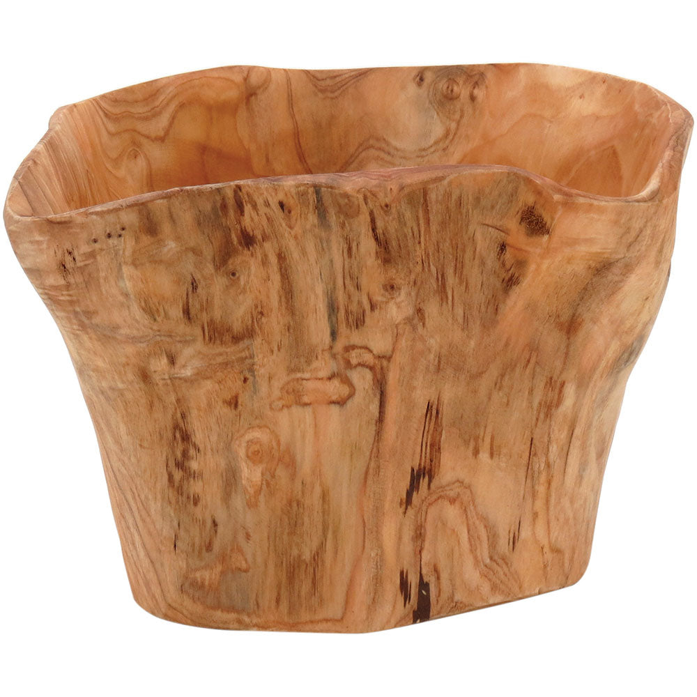 Centro de Mesa Decorativo Wood Madeira Natural 20x28x25cm