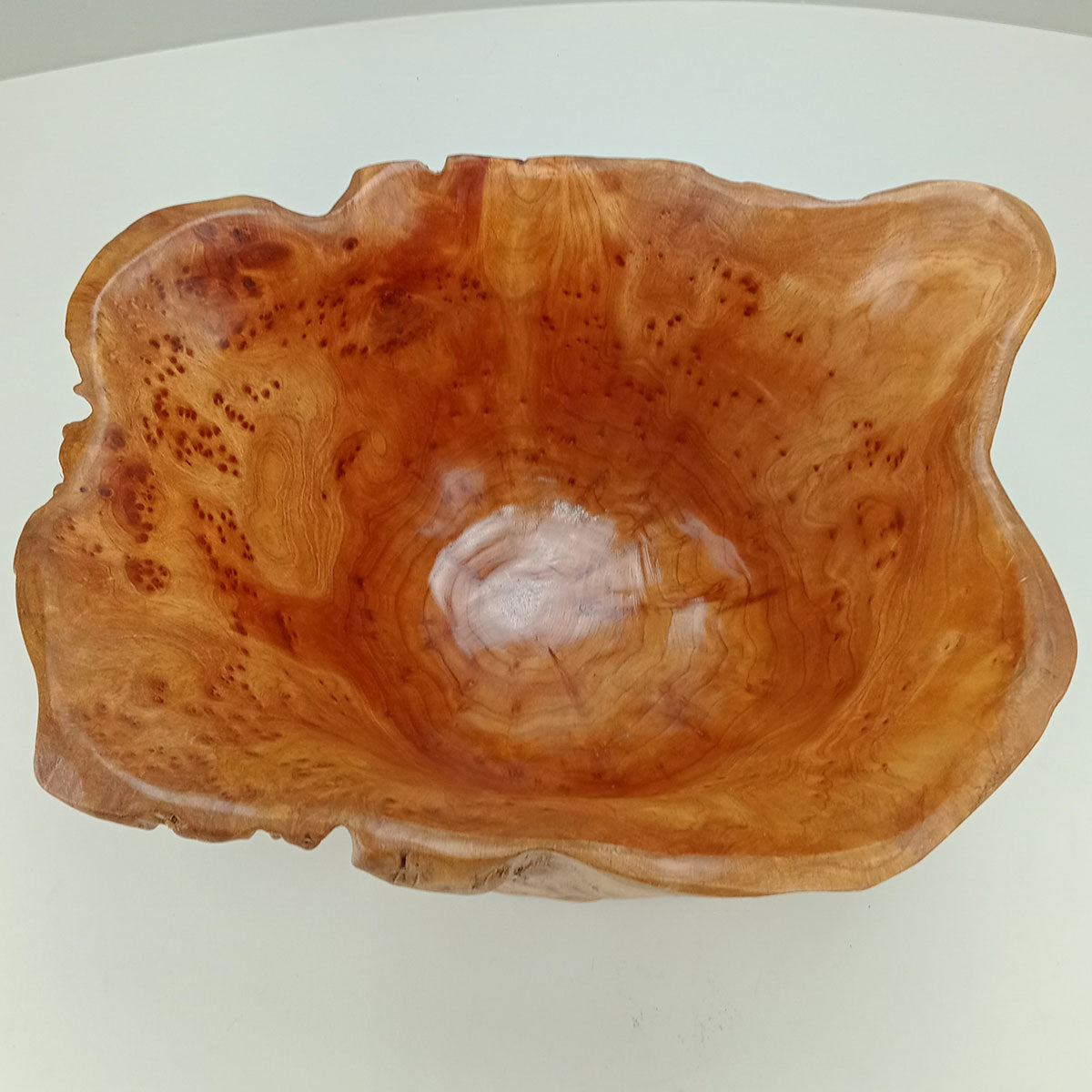 Centro de Mesa Decorativo Wood Madeira Natural 20x28x25cm