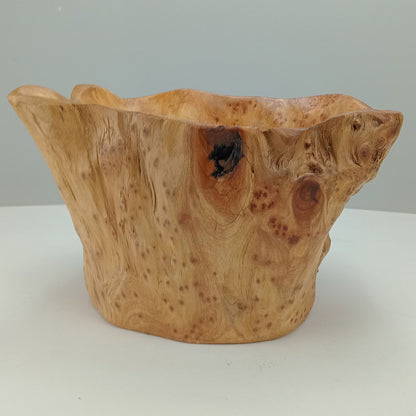 Centro de Mesa Decorativo Wood Madeira Natural 20x28x25cm