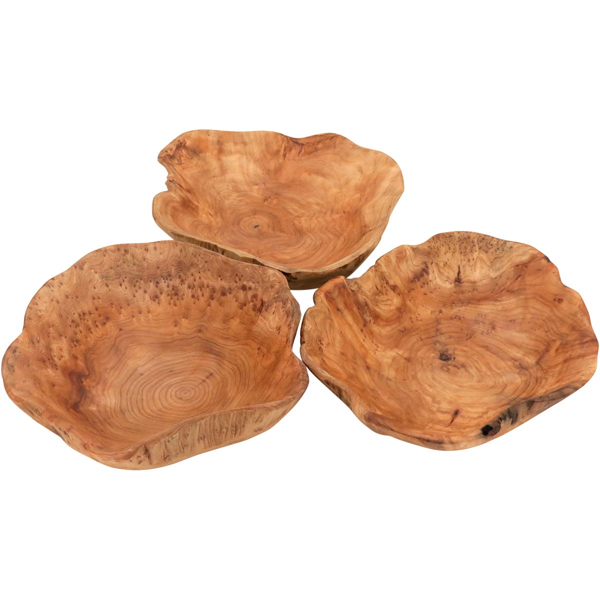 Centro de Mesa Wood Madeira Natural 14x44x40cm Decorativo