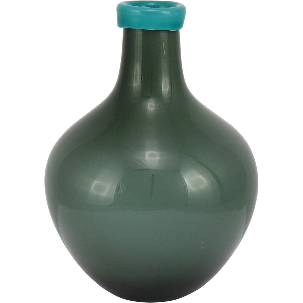 Garrafa Decorativa de Vidro Cyan 29x20cm para Bebidas - Verde