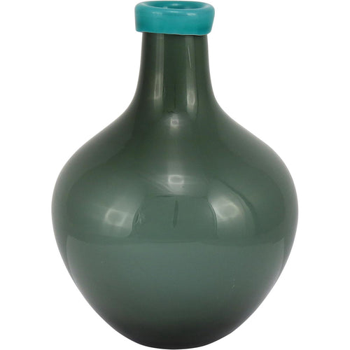 Garrafa Decorativa de Vidro Cyan 29x20cm para Bebidas - Verde