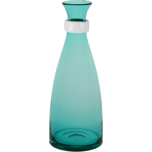 Garrafa Decorativa de Vidro Azul Blume 33x13cm - A prova de Vazamentos