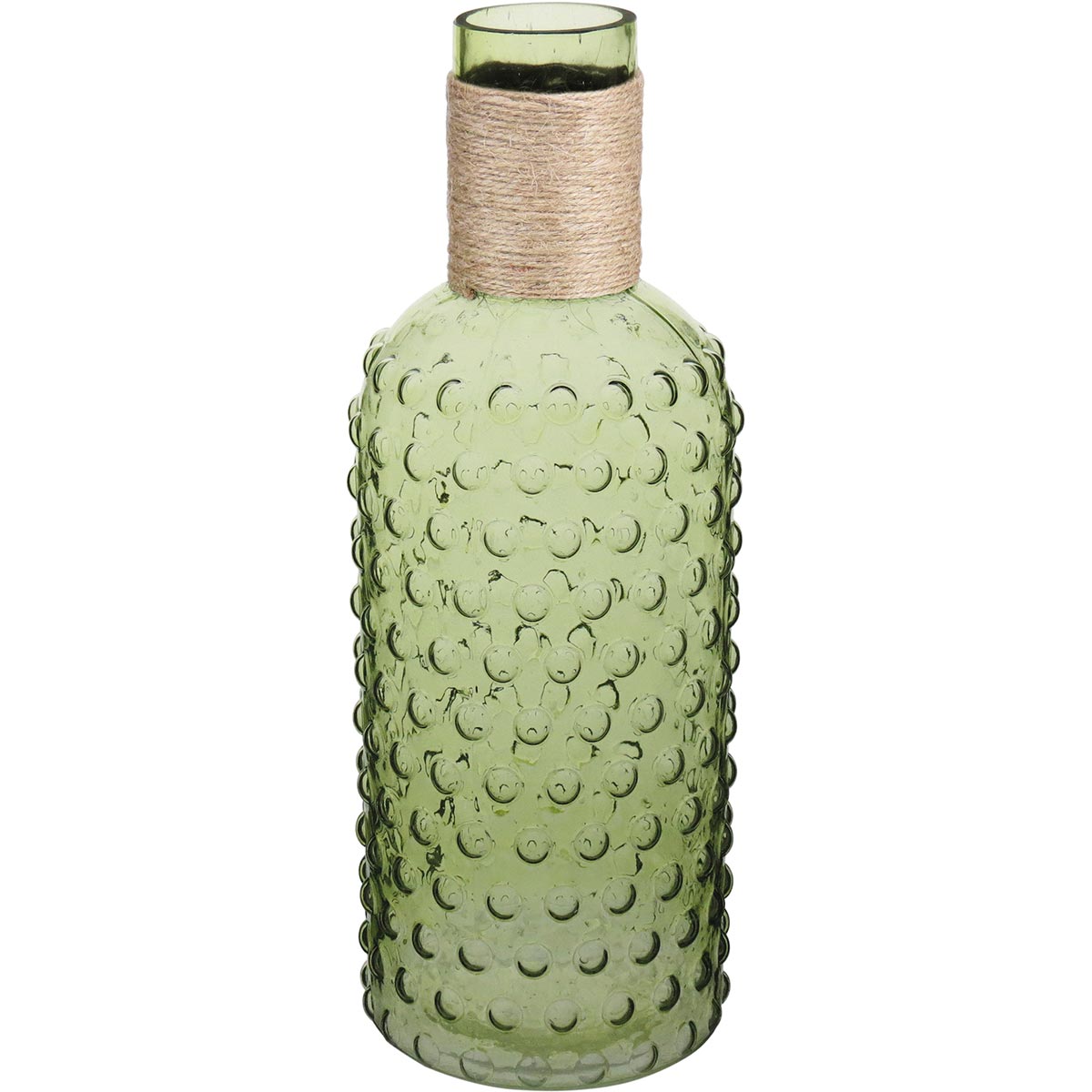 Garrafa Decorativa Dijon Vidro Verde 35x13cm à Prova de Vazamentos