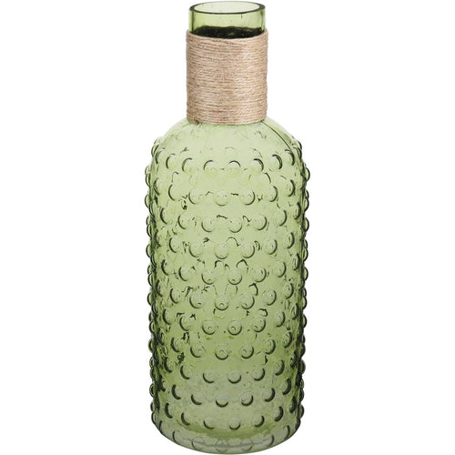 Garrafa Decorativa Dijon Vidro Verde 35x13cm à Prova de Vazamentos