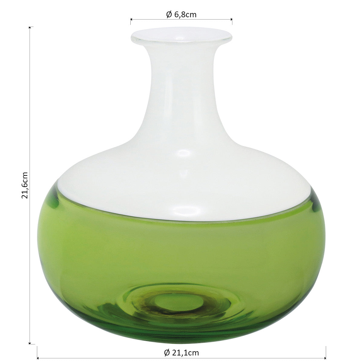 Garrafa Decorativa de Vidro Verde Thyara 21cm - Estilo e Qualidade