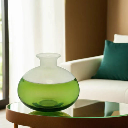 Garrafa Decorativa de Vidro Verde Thyara 15x17cm à Prova de Vazamentos