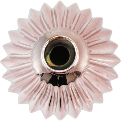 Vaso de Cerâmica Marselha Rosê 23x18cm - Decoração Elegante