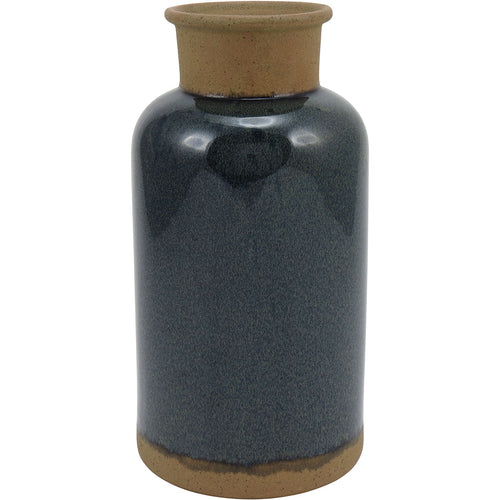 Garrafa Decorativa Cerâmica Azul Moldova 31x16cm à Prova de Vazamentos