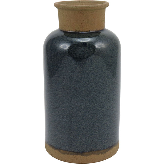 Garrafa Decorativa Cerâmica Azul Moldova 31x16cm à Prova de Vazamentos