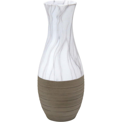 Vaso Cerâmico Cinza 36x14cm Minorca - Decoração Elegante para Ambientes