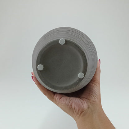 Vaso Cerâmico Cinza 36x14cm Minorca - Decoração Elegante para Ambientes