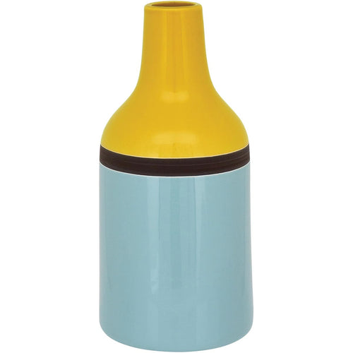 Garrafa Decorativa de Cerâmica Azul Johnny 31x15x15cm