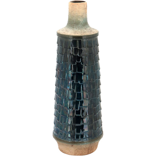 Garrafa Decorativa Cerâmica Azul Home&Co Merlion 72x24x24cm