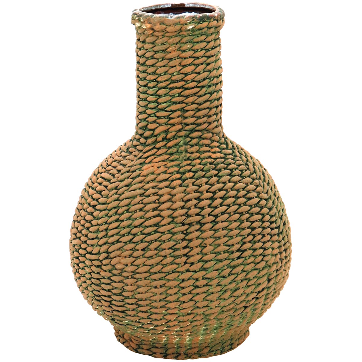 Vaso Sultan Cerâmica 39x26x26cm Verde