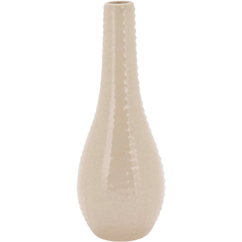 Garrafa Decorativa de Cerâmica Bege Mollusc 23x9x9cm