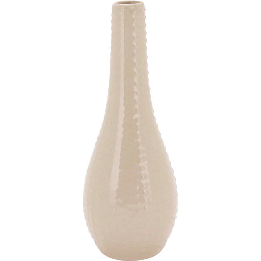 Garrafa Decorativa de Cerâmica Bege Mollusc 23x9x9cm