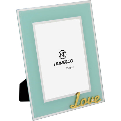 Porta-retratos Vidro Azul Home&Co Milos 13x18cm 25x20x5cm